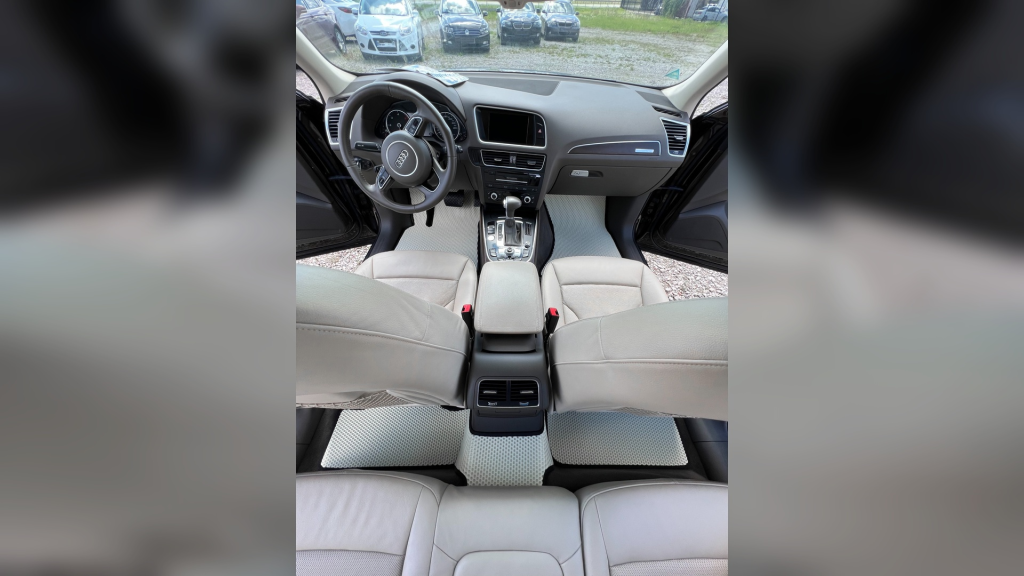 OMEVO EVA koberečky Audi Q5 8R – kompletní sada koberečků přední + zadní + středový tunel.