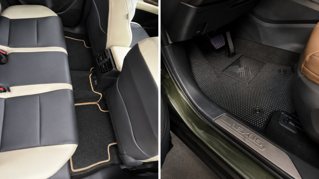 OMEVO EVA koberečky Lexus NX 2. gen – kobereček řidiče a koberečky pro zadní řadu sedadel