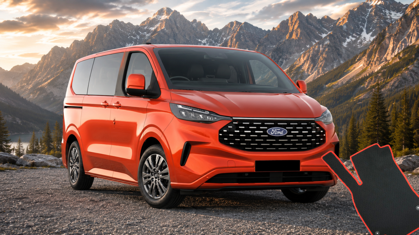 Koberečky do Ford Transit Custom 2. gen — EVA, guma nebo velur?