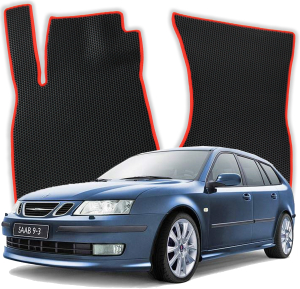 Autokoberce do Saab 9-3 2 gen Kombi Verze pro UK (2002-2015)