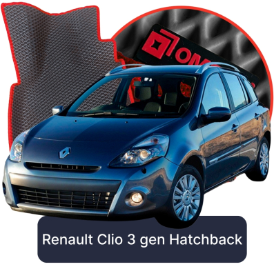 EVA autokoberce OMEVO pro Renault Clio facelift (od 2009) 3. generace Hatchback 5 dveří (2005-2012)