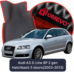 OMEVO 5D Pro Autokoberce do Audi A3 S-Line 8P 2 gen Hatchback 5 dveří (2003-2013)