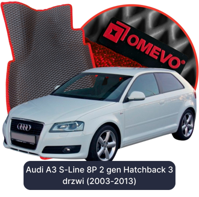 EVA autokoberce OMEVO pro Audi A3 S-Line 8P 2 gen Hatchback 3dveřový (2003-2013)