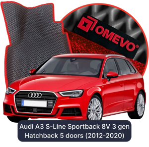 OMEVO 5D Pro Autokoberce do Audi A3 S-Line Sportback 8V 3 gen Hatchback 5 dveří (2012-2020)
