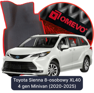 OMEVO 5D Pro Autokoberce do Toyota Sienna 8-místný XL40 4. gen Minivan (2020-2025)
