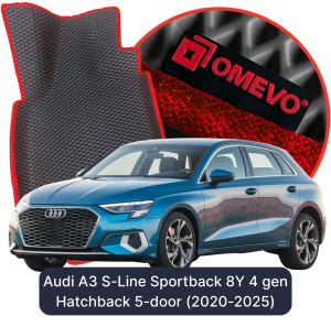 OMEVO 5D Pro Autokoberce do Audi A3 S-Line Sportback 8Y 4 gen Hatchback 5dverovy (2020-2025)