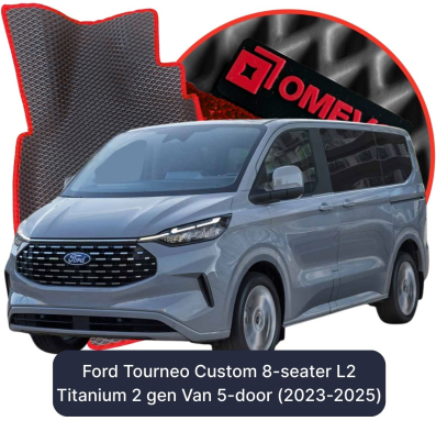 EVA autokoberce OMEVO pro Ford Tourneo Custom 8místný L2 Titanium 2 gen Van 5 dveří (2023-2025)