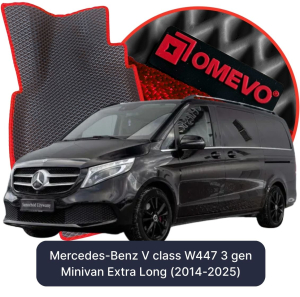 OMEVO 5D Pro Koberečky do Mercedes-Benz V třída W447 3. generace Minivan Extra Long (2014-2025)