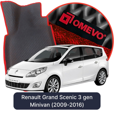 EVA autokoberce OMEVO pro Renault Grand Scenic 7-místný 3 gen Minivan (2009-2016)
