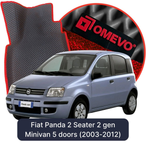 OMEVO 5D Pro Koberečky do Fiat Panda 2 místa 2 gen Minivan 5 dveří (2003-2012)