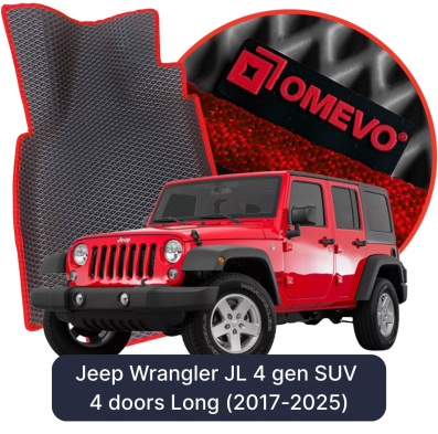 EVA autokoberce OMEVO pro Jeep Wrangler JL 4. gen SUV 4 dveře Long (2017-2025)