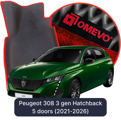 EVA autokoberce OMEVO pro Peugeot 308 3. gen Hatchback 5 dveří (2021-2026)