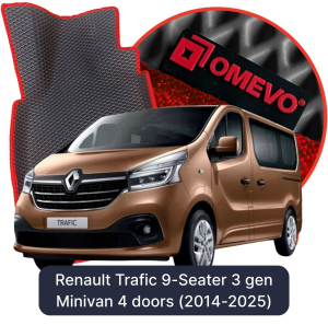 OMEVO 5D Pro Koberečky do Renault Trafic 9-místný 3 gen Minivan 4 dveře (2014-2025)