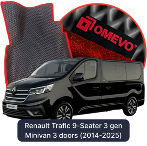 OMEVO 5D Pro Koberečky do Renault Trafic 9-místný 3 gen Minivan 3 dveře (2014-2025)