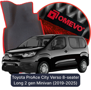 OMEVO 5D Pro Koberečky do Toyota ProAce City Verso 8-místný Long 2. gen Minivan (2019-2025)