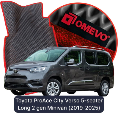 EVA autokoberce OMEVO pro Toyota ProAce City Verso 5-místný Long 2. gen Minivan (2019-2025)