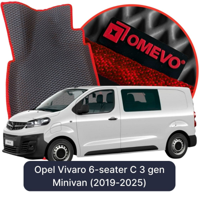 EVA autokoberce OMEVO pro Opel Vivaro 6-místný C 3. gen Minivan (2019-2025)