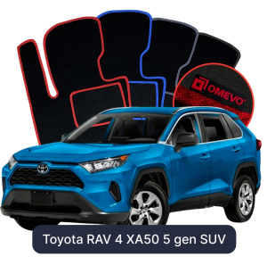 Velurové autokoberce OMEVO pro Toyota RAV 4 XA50 5 gen SUV (2019-2025)