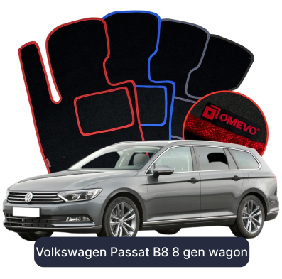Velurové autokoberce OMEVO pro Volkswagen Passat B8 8 gen Kombi (2014-2023)
