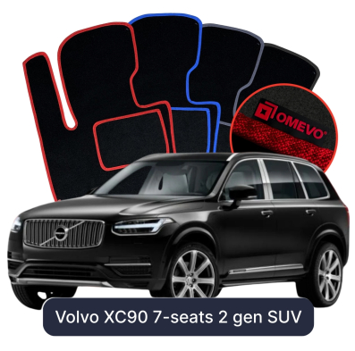 Velurové autokoberce OMEVO pro Volvo XC90 7 místný 2 gen SUV (2015-2025)