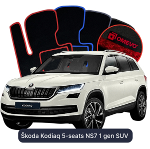 Velurové autokoberce OMEVO pro Škoda Kodiaq 5 místný NS7 1 gen SUV (2016-2024)