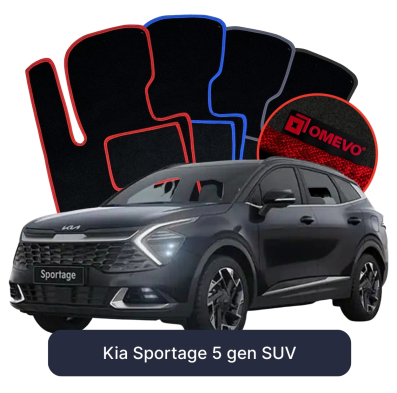 Velurové autokoberce OMEVO pro Kia Sportage 5 gen SUV (2021-2025)