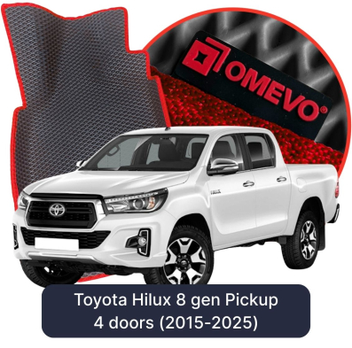 EVA autokoberce OMEVO pro Toyota Hilux 8 gen Pick-up 4 dveře (2015-2025)
