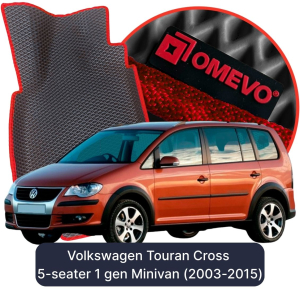 OMEVO 5D Pro Koberečky do Volkswagen Touran Cross 5-místný 1. gen Minivan (2003-2015)