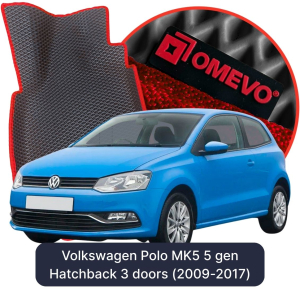 OMEVO 5D Pro Koberečky do Volkswagen Polo MK5 5. gen Hatchback 3 dveře (2009-2017)