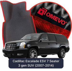 OMEVO 5D Pro Koberečky do Cadillac Escalade ESV 7-místný 3 gen SUV (2007-2014)