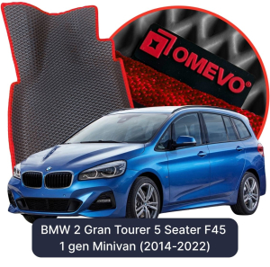 OMEVO 5D Pro Koberečky do BMW 2 Gran Tourer 5 místný F45 1 gen Minivan (2014-2022)
