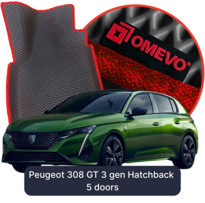 OMEVO 5D Pro Koberečky do Peugeot 308 GT 3 gen Hatchback 5 dveří (2021-2026)