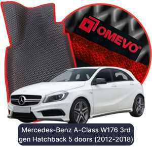 OMEVO 5D Pro Koberečky do Mercedes-Benz A třída W176 3. gen Hatchback 5 dveří (2012-2018)