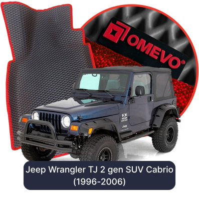 EVA autokoberce OMEVO pro Jeep Wrangler TJ 2. gen SUV Cabrio (1996-2006)
