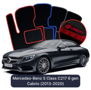 Velurové autokoberce OMEVO pro Mercedes-Benz Třída S C217 6 gen Cabrio (2013-2020)