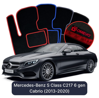 Velurové autokoberce OMEVO pro Mercedes-Benz Třída S C217 6 gen Cabrio (2013-2020)