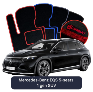 Velurové autokoberce OMEVO pro Mercedes-Benz EQS 5 místný 1 gen SUV (2021-2025)