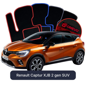 Velurové autokoberce OMEVO pro Renault Captur XJB 2 gen SUV (2019-2026)