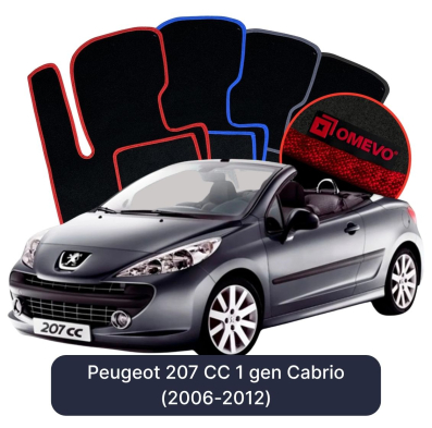 Velurové autokoberce OMEVO pro Peugeot 207 CC 1 gen Cabrio (2006-2012)