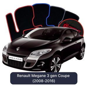 Velurové autokoberce OMEVO pro Renault Megane 3 gen Kupé (2008-2016)