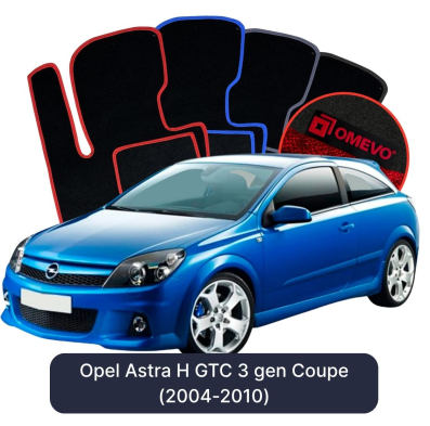 Velurové autokoberce OMEVO pro Opel Astra H GTC 3 gen Kupé (2004-2010)