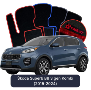Velurové autokoberce OMEVO pro Kia Sportage 4 gen SUV (2015-2021)