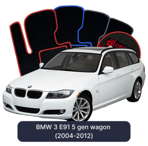 Velurové autokoberce OMEVO pro BMW 3 E91 5 gen Kombi (2004-2012)