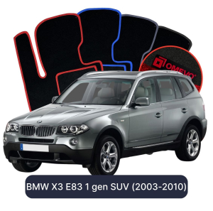 Velurové autokoberce OMEVO pro BMW X3 E83 1 gen SUV (2003-2010)