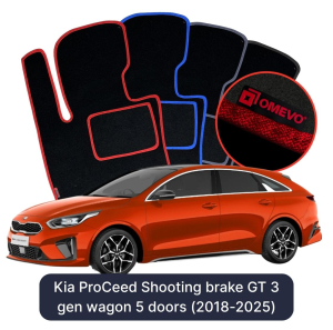 Velurové autokoberce OMEVO pro Kia ProCeed Shooting brake GT 3 gen Kombi 5 dveří (2018-2025)