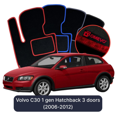 Velurové autokoberce OMEVO pro Volvo C30 1 gen Hatchback 3 dveře (2006-2012)