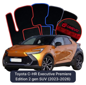 Velurové autokoberce OMEVO pro Toyota C-HR Executive Premiere Edition 2 gen SUV (2023-2025)