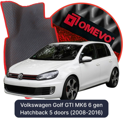 EVA autokoberce OMEVO pro Volkswagen Golf GTI MK6 6 gen Hatchback 5 dveří (2008-2016)