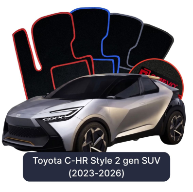 Velurové autokoberce OMEVO pro Toyota C-HR Style 2 gen SUV (2023-2025)