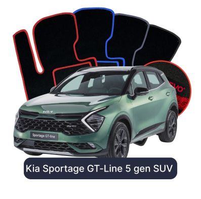 Velurové autokoberce OMEVO pro Kia Sportage GT 5 gen SUV (2021-2024)